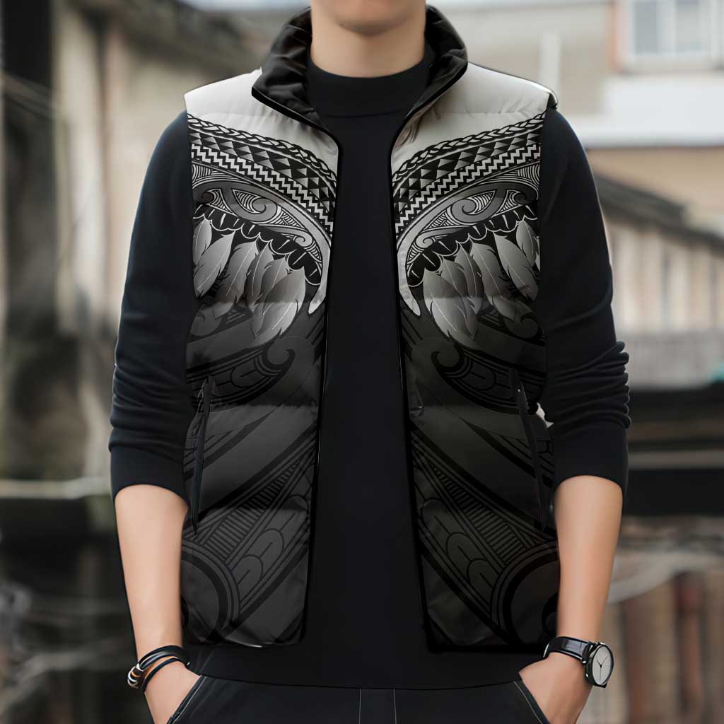 Poutama Korowai New Zealand Sleeveless Puffer Jacket Aotearoa Maori Tattoo - Polynesian Pride