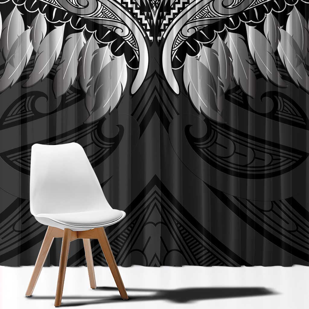 Poutama Korowai New Zealand Window Curtain Aotearoa Maori Tattoo LT14 - Polynesian Pride