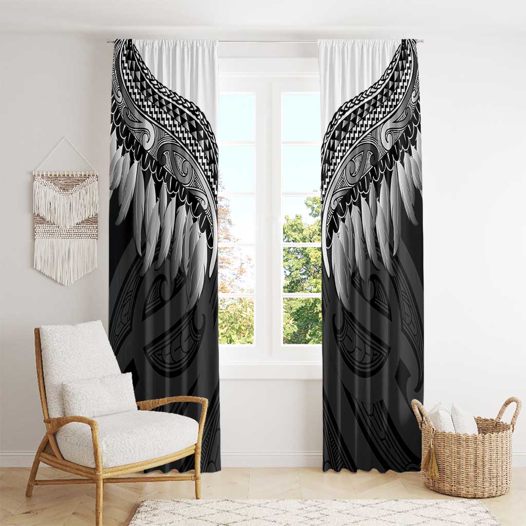Poutama Korowai New Zealand Window Curtain Aotearoa Maori Tattoo LT14 - Polynesian Pride