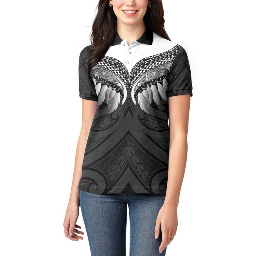 Poutama Korowai New Zealand Women Polo Shirt Aotearoa Maori Tattoo - Polynesian Pride