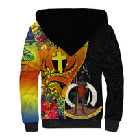 personalised-vanuatu-tafea-day-sherpa-hoodie-coat-of-arms-mix-tropical-flowers