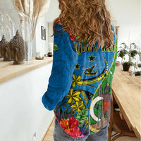 personalised-vanuatu-malampa-day-women-casual-shirt-coat-of-arms-mix-tropical-flowers