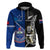 New Zealand And Samoa Rugby Hoodie All Black Tiki Fern Mix Manu Samoa 2023 World Cup LT14 Black - Polynesian Pride