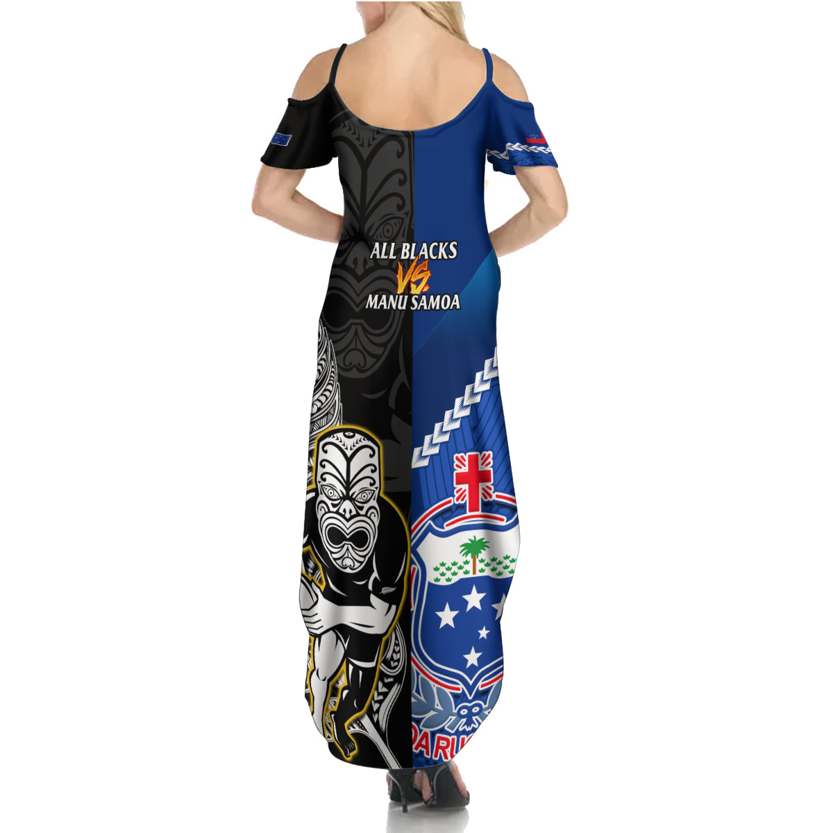 new-zealand-and-samoa-rugby-summer-maxi-dress-all-black-tiki-fern-mix-manu-samoa-2023-world-cup