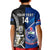 Custom New Zealand And Samoa Rugby Kid Polo Shirt All Black Tiki Fern Mix Manu Samoa 2023 World Cup LT14 - Polynesian Pride