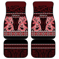 Kia Ora New Zealand Car Mats Maori Language Week Whero Taniko Motif - Polynesian Pride