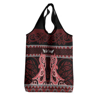 Kia Ora New Zealand Grocery Bag Maori Language Week Whero Taniko Motif - Polynesian Pride