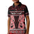 Kia Ora New Zealand Kid Polo Shirt Maori Language Week Whero Taniko Motif - Polynesian Pride