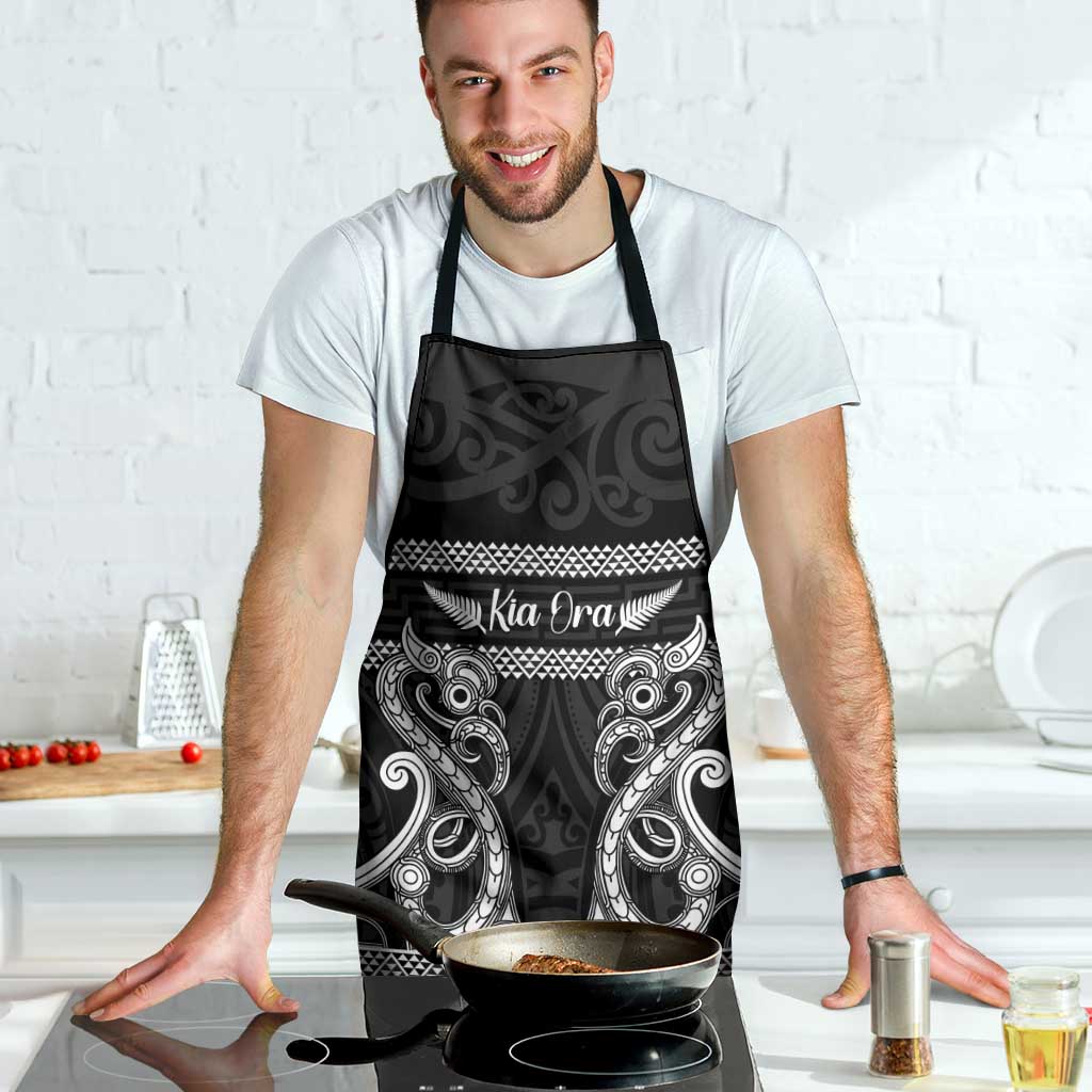 Kia Ora New Zealand Apron Maori Language Week Pango Taniko Motif - Polynesian Pride