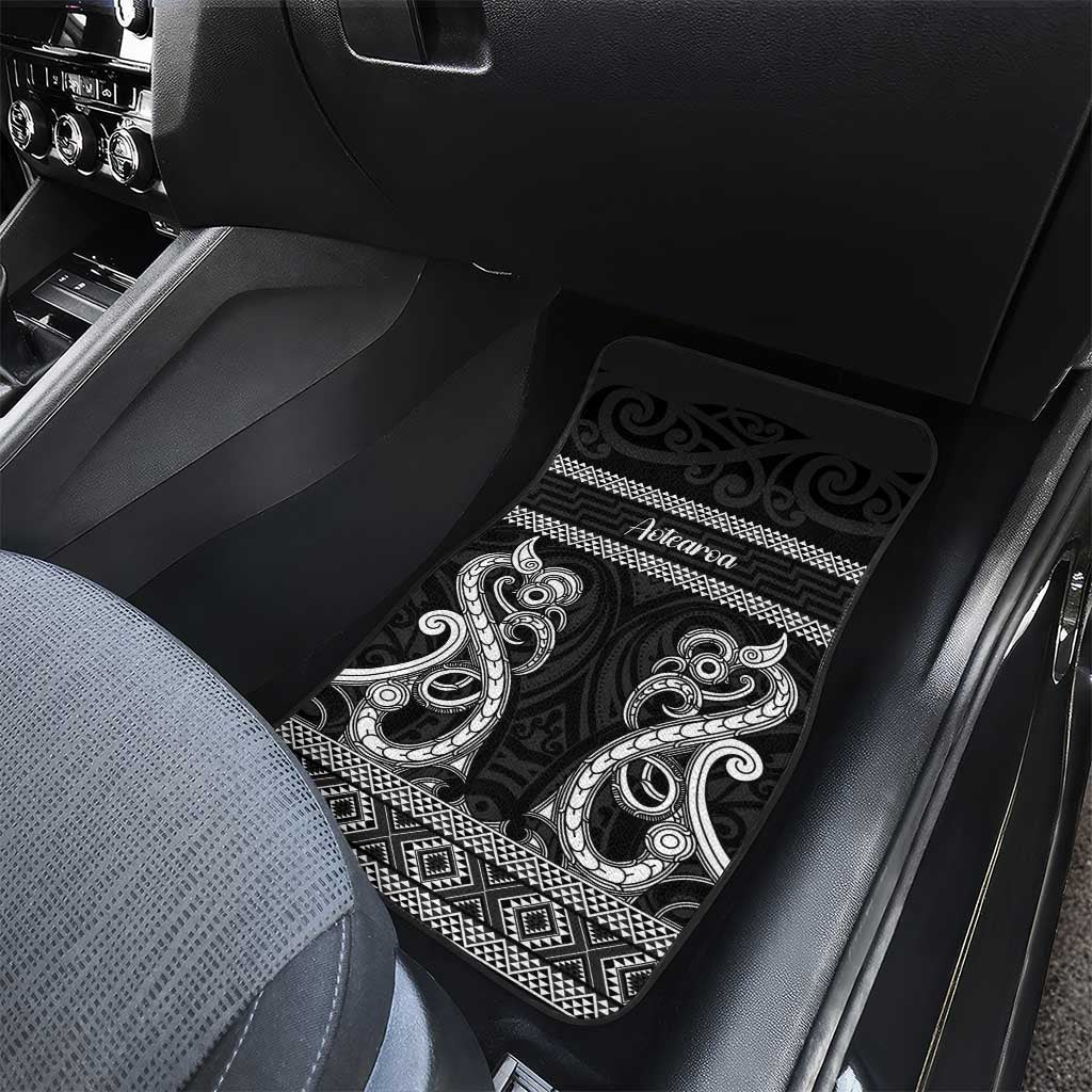 Kia Ora New Zealand Car Mats Maori Language Week Pango Taniko Motif - Polynesian Pride