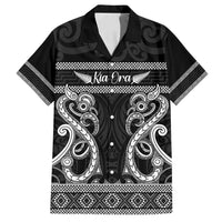 Kia Ora New Zealand Family Matching Tank Maxi Dress and Hawaiian Shirt Maori Language Week Pango Taniko Motif - Polynesian Pride