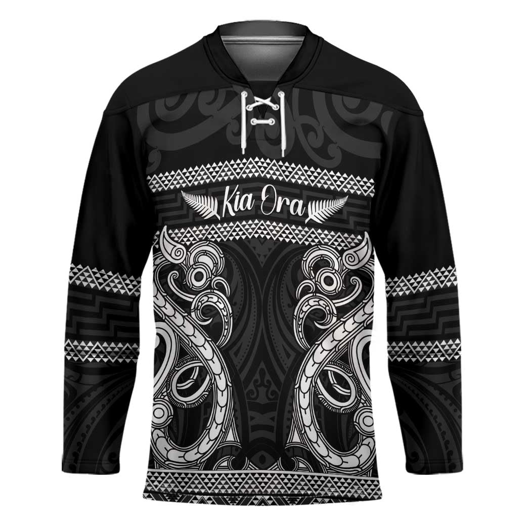Kia Ora New Zealand Hockey Jersey Maori Language Week Pango Taniko Motif - Polynesian Pride