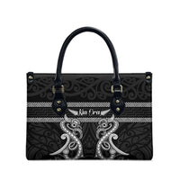 Kia Ora New Zealand Leather Bag Maori Language Week Pango Taniko Motif - Polynesian Pride