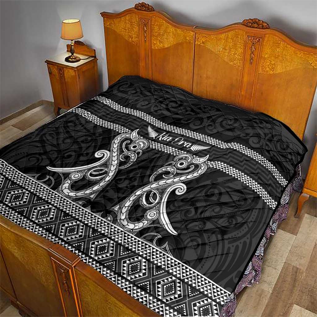 Kia Ora New Zealand Quilt Maori Language Week Pango Taniko Motif - Polynesian Pride