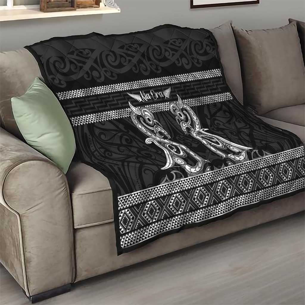 Kia Ora New Zealand Quilt Maori Language Week Pango Taniko Motif - Polynesian Pride