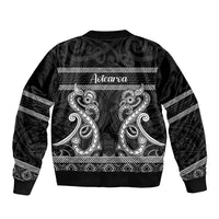 Kia Ora New Zealand Sleeve Zip Bomber Jacket Maori Language Week Pango Taniko Motif LT14 - Polynesian Pride