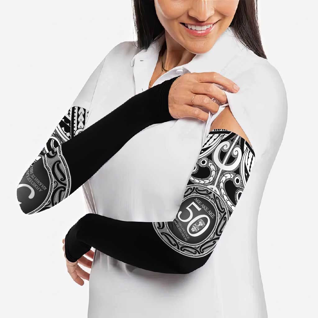 Kia Kaha Te Reo Maori New Zealand Arm Sleeves 50th Anniversary Ake Ake Ake LT14 - Polynesian Pride