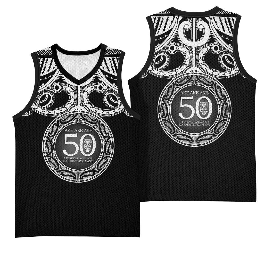 Kia Kaha Te Reo Maori New Zealand Basketball Jersey 50th Anniversary Ake Ake Ake - Polynesian Pride