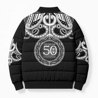 Kia Kaha Te Reo Maori New Zealand Bomber Puffer Jacket 50th Anniversary Ake Ake Ake - Polynesian Pride