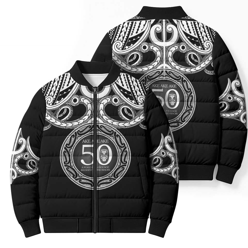 Kia Kaha Te Reo Maori New Zealand Bomber Puffer Jacket 50th Anniversary Ake Ake Ake - Polynesian Pride