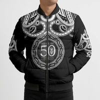 Kia Kaha Te Reo Maori New Zealand Bomber Puffer Jacket 50th Anniversary Ake Ake Ake - Polynesian Pride