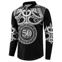 Kia Kaha Te Reo Maori New Zealand Button Sweatshirt 50th Anniversary Ake Ake Ake - Polynesian Pride