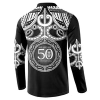 Kia Kaha Te Reo Maori New Zealand Button Sweatshirt 50th Anniversary Ake Ake Ake - Polynesian Pride