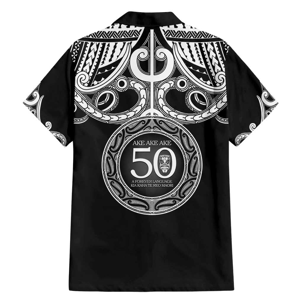 Kia Kaha Te Reo Maori New Zealand Family Matching Off Shoulder Short Dress and Hawaiian Shirt 50th Anniversary Ake Ake Ake - Polynesian Pride