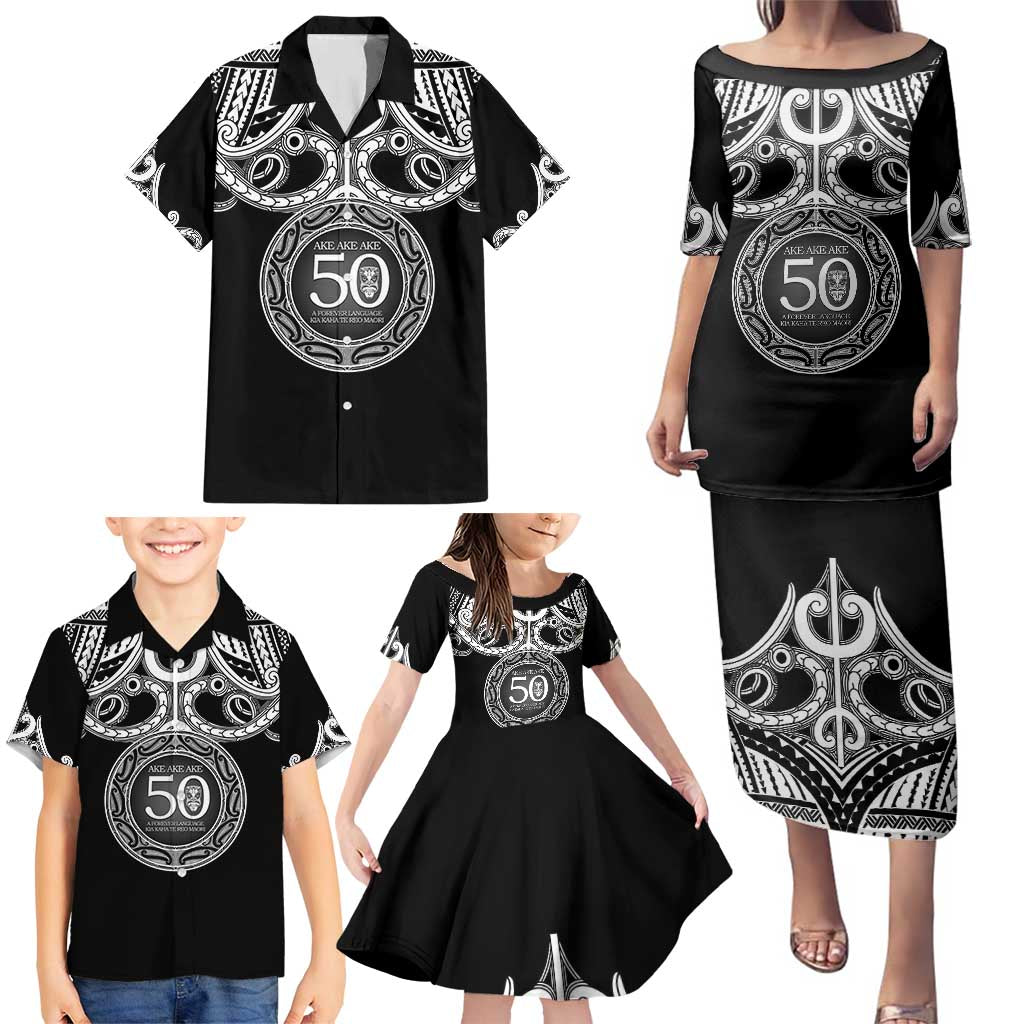 Kia Kaha Te Reo Maori New Zealand Family Matching Puletasi and Hawaiian Shirt 50th Anniversary Ake Ake Ake - Polynesian Pride