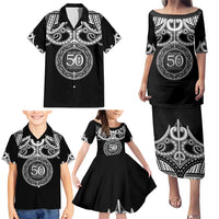 Kia Kaha Te Reo Maori New Zealand Family Matching Puletasi and Hawaiian Shirt 50th Anniversary Ake Ake Ake - Polynesian Pride