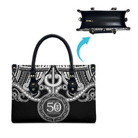 Kia Kaha Te Reo Maori New Zealand Leather Bag 50th Anniversary Ake Ake Ake - Polynesian Pride