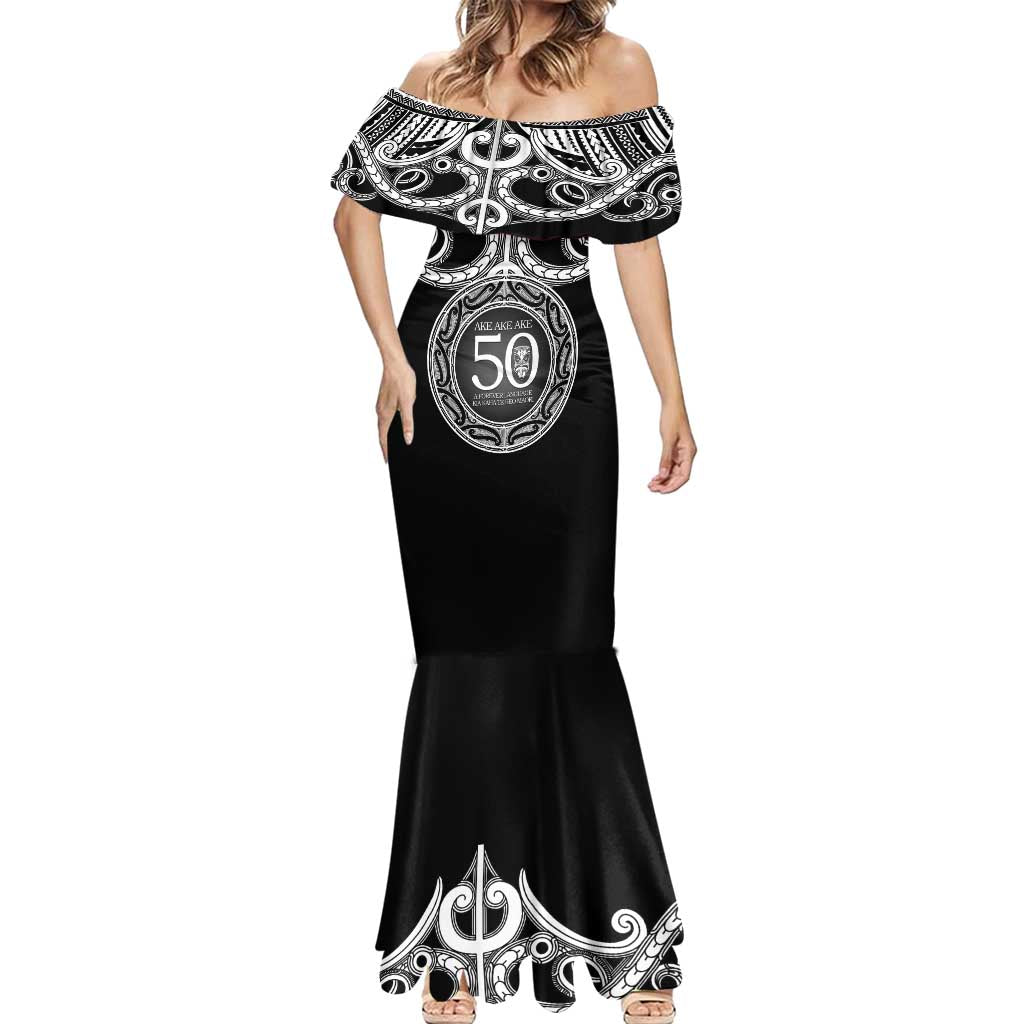 Kia Kaha Te Reo Maori New Zealand Mermaid Dress 50th Anniversary Ake Ake Ake - Polynesian Pride