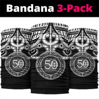 Kia Kaha Te Reo Maori New Zealand Neck Gaiter 50th Anniversary Ake Ake Ake LT14 package One Size: 25*50cm Black - Polynesian Pride