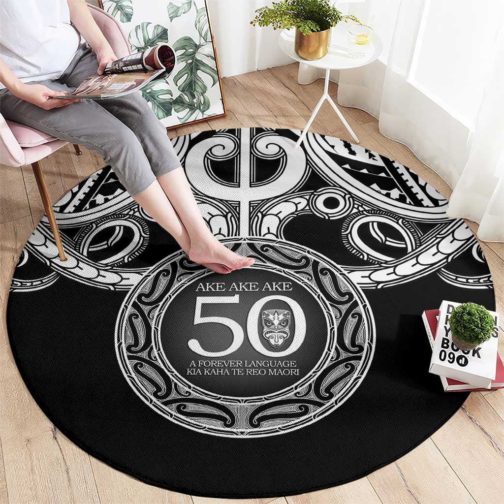 Kia Kaha Te Reo Maori New Zealand Round Carpet 50th Anniversary Ake Ake Ake - Polynesian Pride
