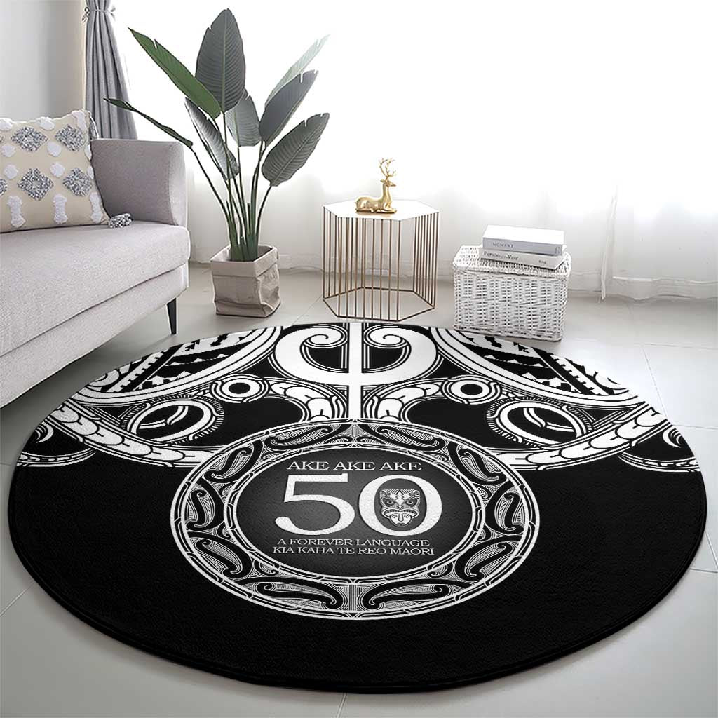 Kia Kaha Te Reo Maori New Zealand Round Carpet 50th Anniversary Ake Ake Ake - Polynesian Pride