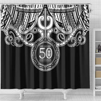 Kia Kaha Te Reo Maori New Zealand Shower Curtain 50th Anniversary Ake Ake Ake LT14 - Polynesian Pride