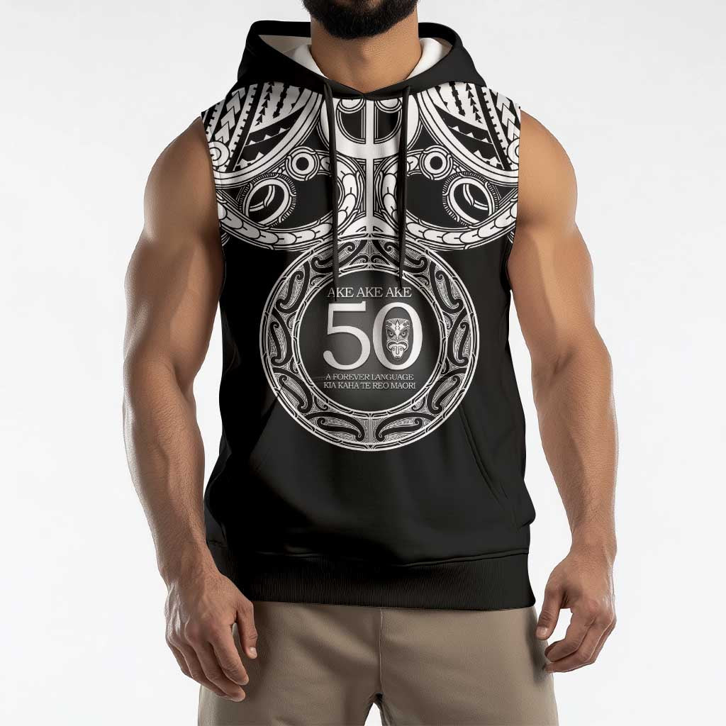 Kia Kaha Te Reo Maori New Zealand Sleeveless Hoodie 50th Anniversary Ake Ake Ake - Polynesian Pride