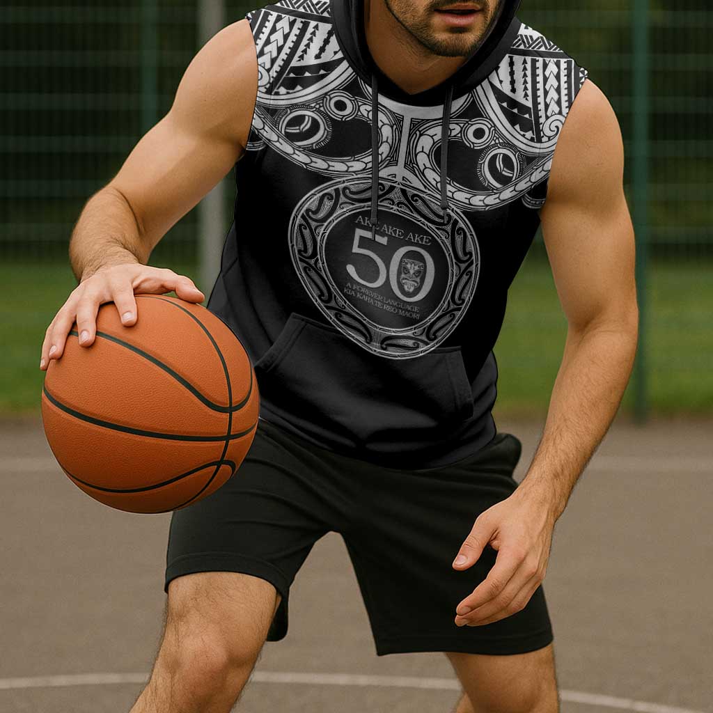 Kia Kaha Te Reo Maori New Zealand Sleeveless Hoodie 50th Anniversary Ake Ake Ake - Polynesian Pride