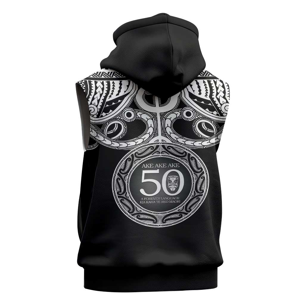 Kia Kaha Te Reo Maori New Zealand Sleeveless Zip Hoodie 50th Anniversary Ake Ake Ake LT14 - Polynesian Pride