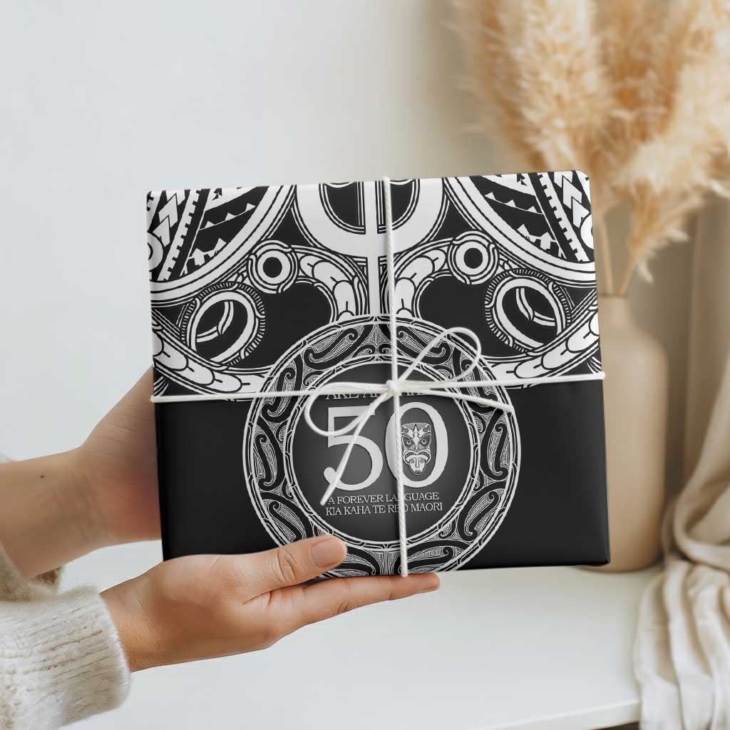 Kia Kaha Te Reo Maori New Zealand Wrapping Paper 50th Anniversary Ake Ake Ake - Polynesian Pride
