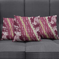 Burgundy Palaka Hawaii Leis Pillow Cover Hawaiian-plaid Elegant Tropical Vibes LT14 - Polynesian Pride