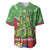 Kakapo New Zealand Christmas Baseball Jersey Meri Kirihimete Pohutukawa - Green Color