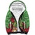 Kakapo New Zealand Christmas Sherpa Hoodie Meri Kirihimete Pohutukawa - Green Color