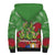 Kakapo New Zealand Christmas Sherpa Hoodie Meri Kirihimete Pohutukawa - Green Color