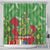 Kakapo New Zealand Christmas Shower Curtain Meri Kirihimete Pohutukawa - Green Color