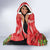 Kakapo New Zealand Christmas Hooded Blanket Meri Kirihimete Pohutukawa - Red Color