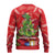 Kakapo New Zealand Christmas Ugly Christmas Sweater Meri Kirihimete Pohutukawa - Red Color