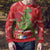 Kakapo New Zealand Christmas Ugly Christmas Sweater Meri Kirihimete Pohutukawa - Red Color