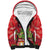 Kakapo New Zealand Christmas Sherpa Hoodie Meri Kirihimete Pohutukawa - Red Color