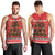 Kiwi New Zealand Christmas Men Tank Top Meri Kirihimete Silver Fern - Red Color